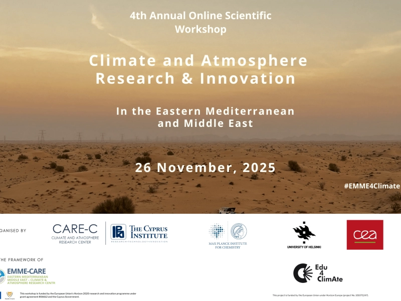 4th Annual Workshop: Climate and Atmosphere Research & Innovation in the Eastern Mediterranean & Middle East | 26 November 2025