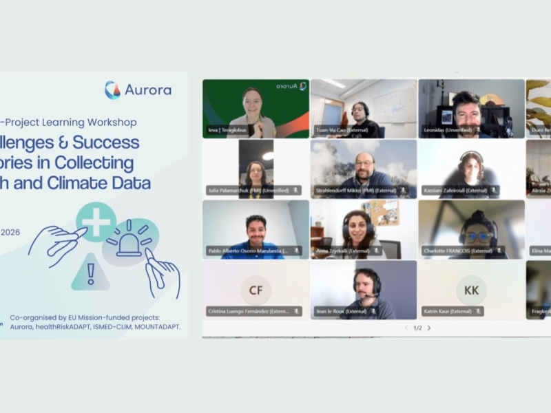 PhD students Fragkeskos Kekkou and Anna Tzyrkalli attend the “From Challenges to Solutions: EU Missions Projects Share Data Success Stories” workshop