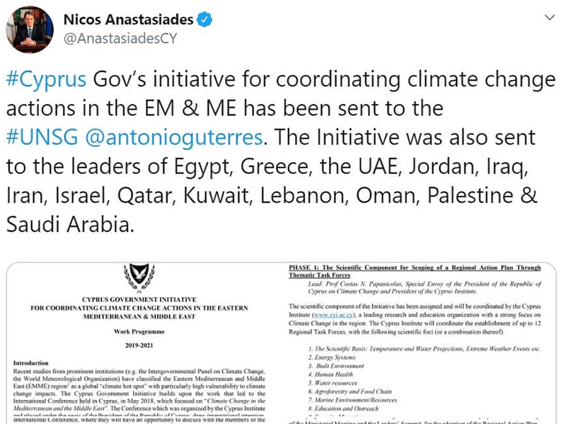 EMME-CARE for #CyprusClimateChangeInitiative at UN #ClimateActionSummit2019